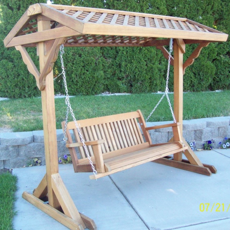 Cedar Yard Swing Frame with Roof in Cedar - 2 sizes Questions & Answers