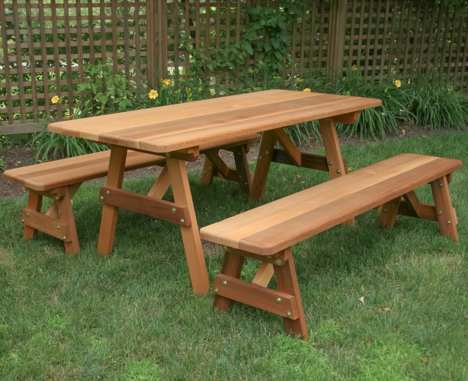 27" Wide Classic Family Cedar Picnic Table Set - Kit Questions & Answers