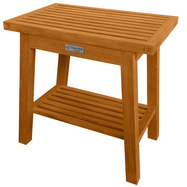 Three Birds Teak Shower Stool - Special Holiday Discounts 'til July 7! Questions & Answers