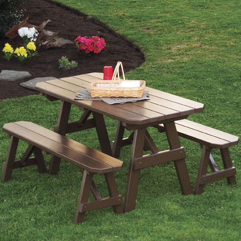 Is this table and benches weather resistent? Can you leave it outside in the rain/sun?