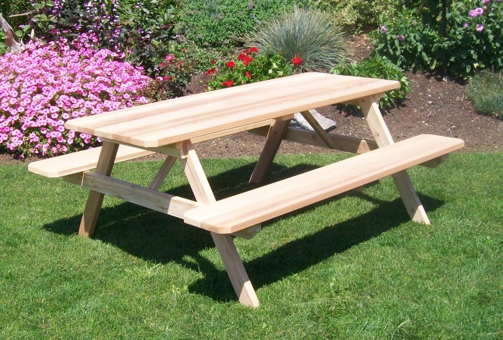 Cedar Picnic Table with Attached Benches (4', 5', 6', or 8') Questions & Answers