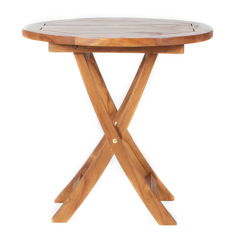 How do I fold this teak table?