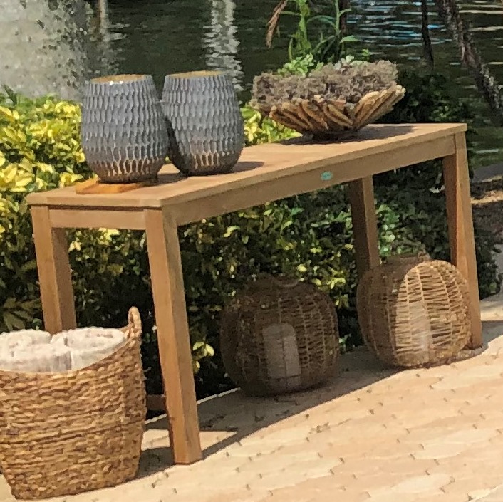 Royal Teak Outdoor Console Table - Available in Late Sept Questions & Answers