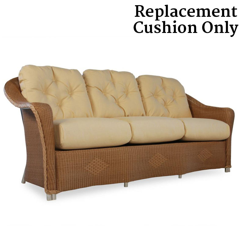 What are the dimensions of the cushions for the Lloyd Flanders reflections sofa and lounge chair?