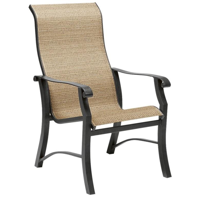 Woodard Cortland Sling High Back Dining Arm Chair Questions & Answers