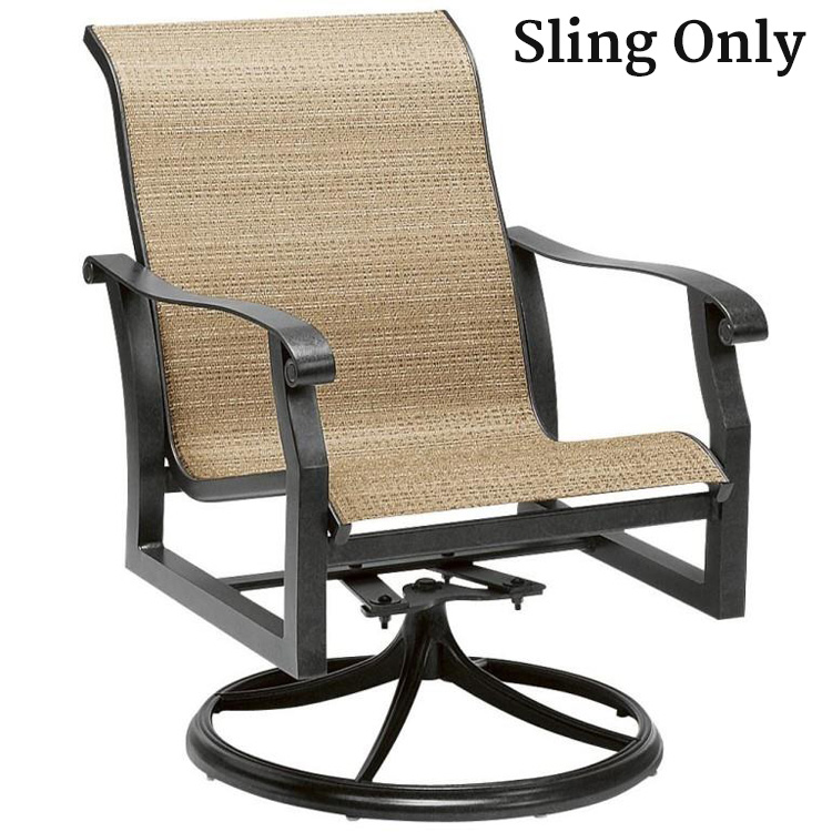 Woodard Cortland Sling Swivel Rocking Dining Arm Chair Replacement Sling Only Questions & Answers