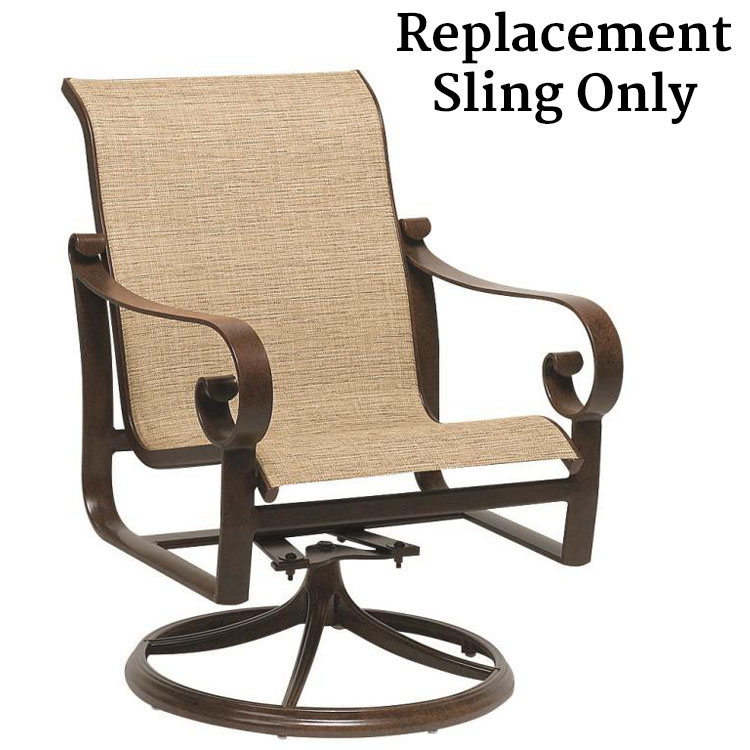 Can replacement slings be sized to accommodate different size swivel dining chairs?