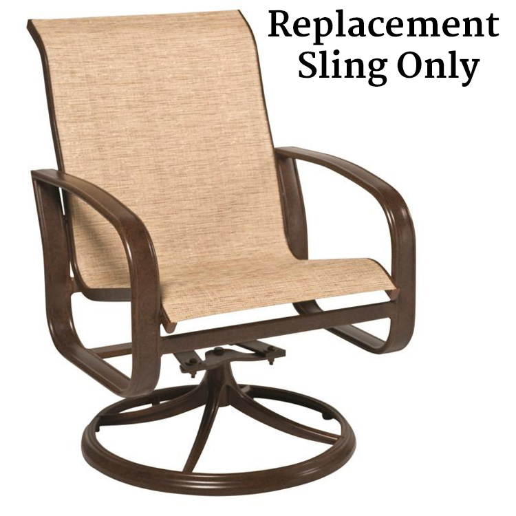 Woodard Cayman Isle Swivel Rocking Dining Arm Chair Replacement Sling Only Questions & Answers